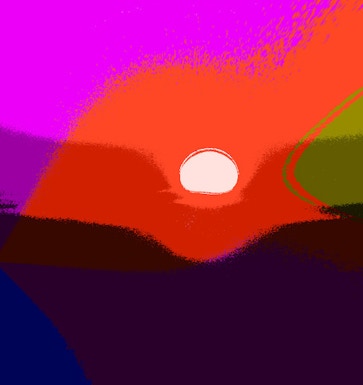Sonnenuntergang abstrakt